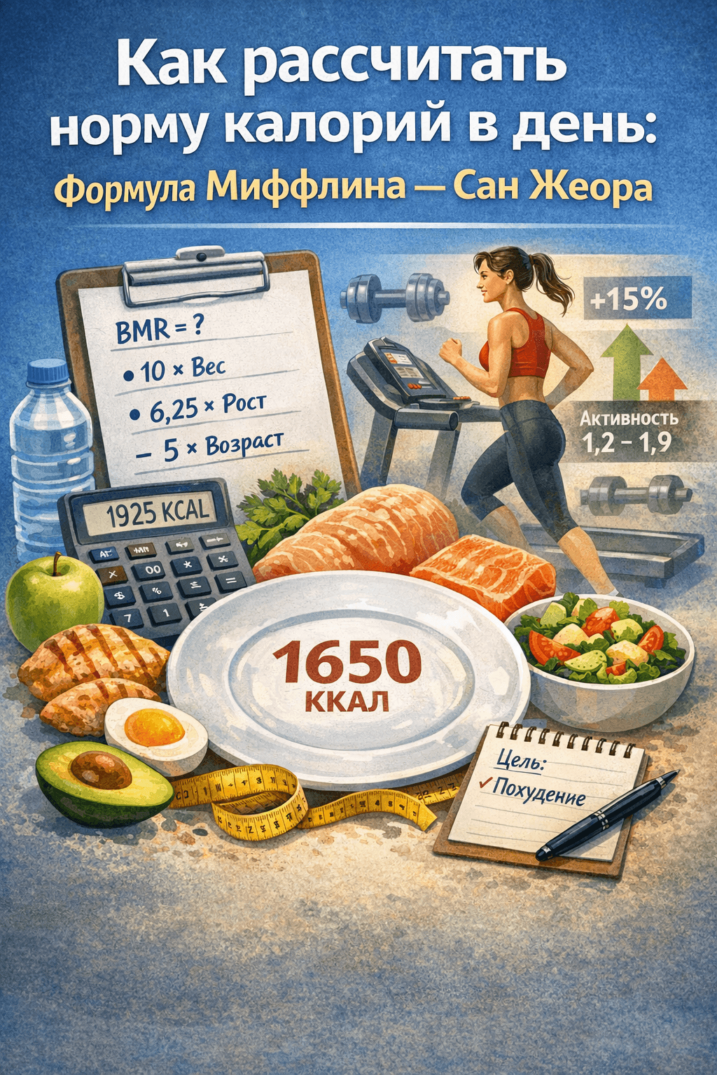 Как рассчитать норму калорий в день: формула Миффлина – Сан Жеора